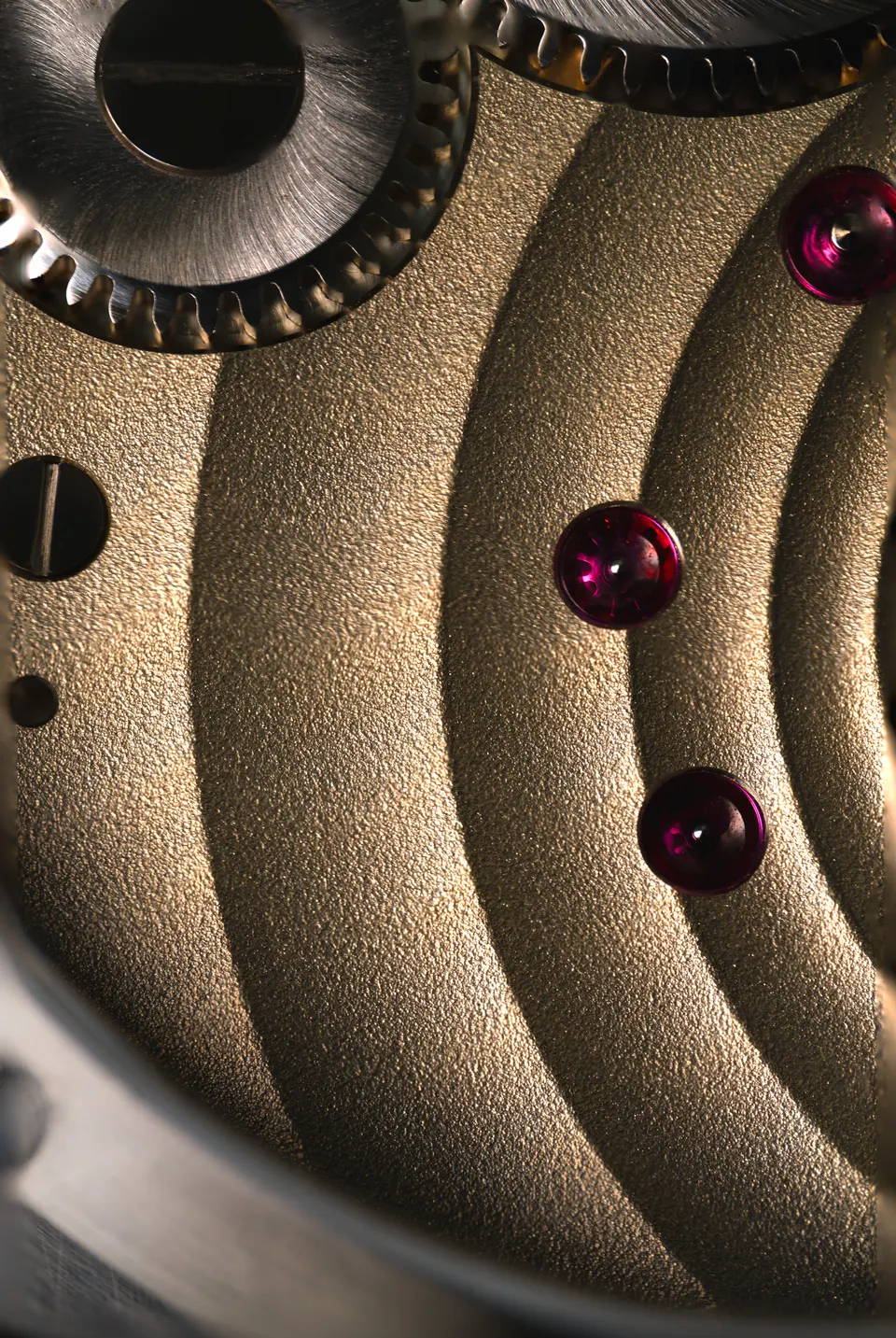 The Rippling finish — cut into the metal, not printed on it